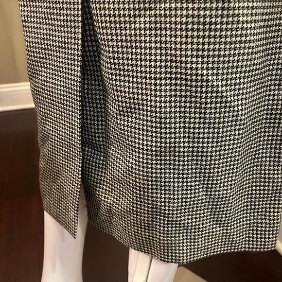 Talbots Vintage Wool Blend Houndstooth Midi Skirt – Size 10 - Picture 3 of 4